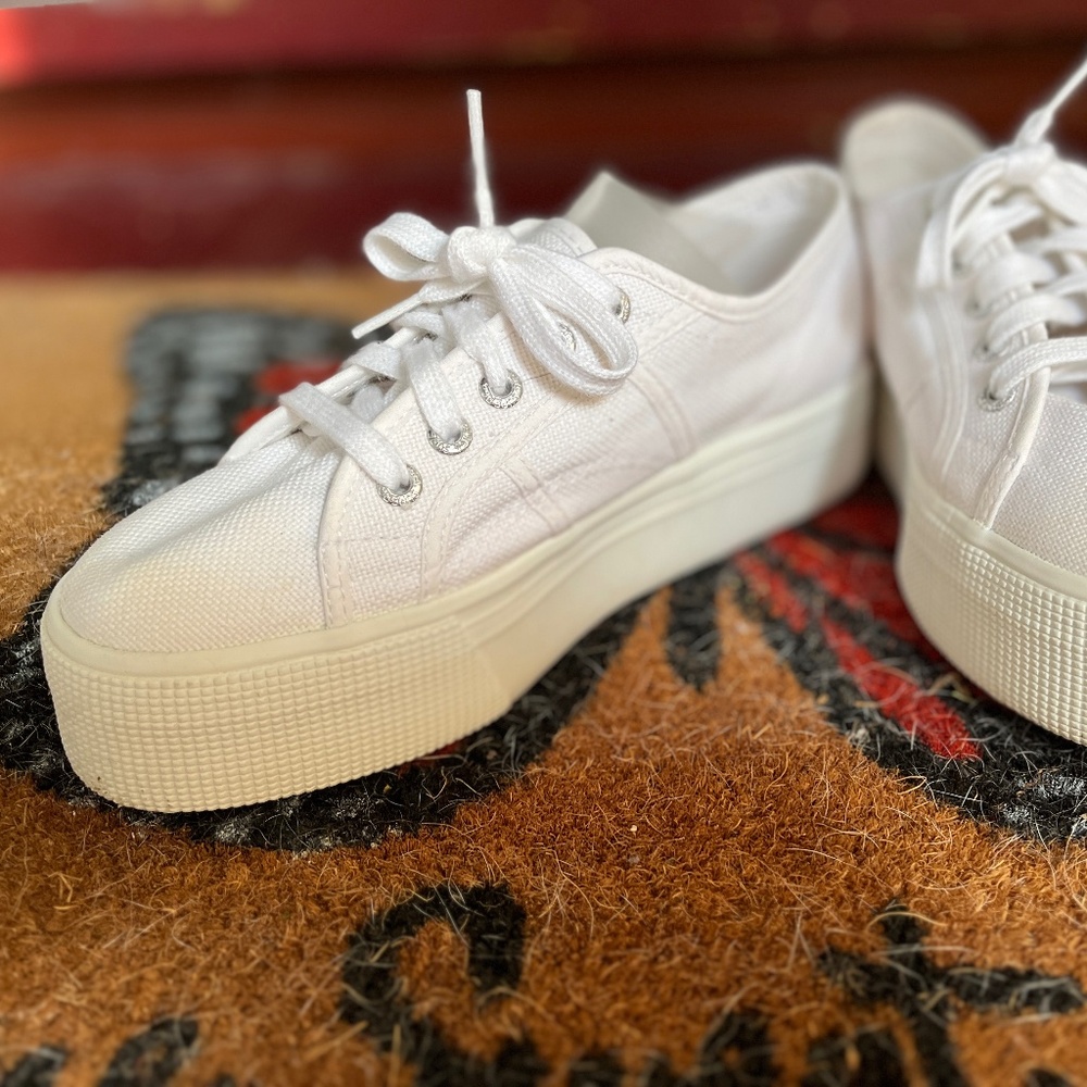 Never-worn Superga Platform Sneakers